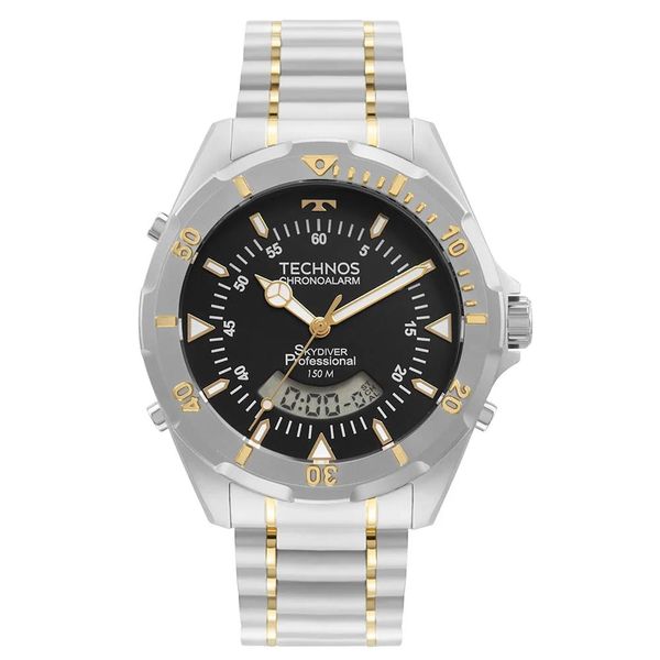 Relógio Technos Masculino Ref: Wt2050axn/1p Skydiver Anadigi Bicolor