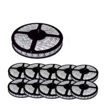 Kit 10 Fita Led Rolo 5m 5050 Branco Frio A Prova D'agua