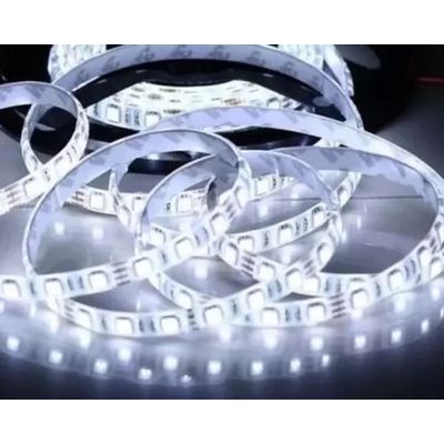 Kit 10 Fita Led Rolo 5m 5050 Branco Frio A Prova D'agua