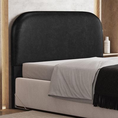 Cabeceira Cama Box Queen 160cm Orgânica Lanna W01 Couríssimo Preto - Lyam Decor
