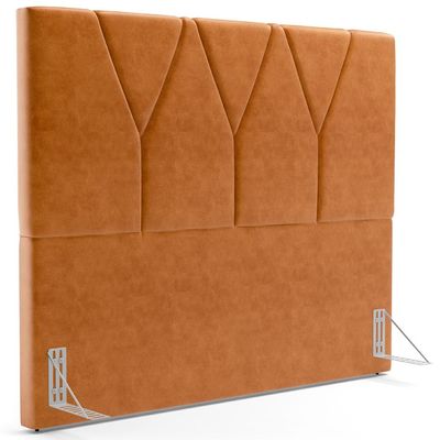 Cabeceira Cama Box Casal  King 195 cm Aurora W01 Couríssimo Canela - Lyam Decor