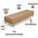 Kit 02 Puffs Decorativo Sala de Estar Bali W01 Pés Palito 170x60cm Bouclê Mostarda - Lyam Decor