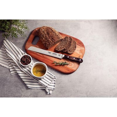 Faca para Pão Tramontina Century Wood com Lâmina em Aço Inox e Cabo de Madeira Tratada Castanho 8 polegada