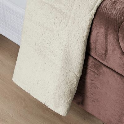 Coberdrom Sherpa e Flannel Everest Solteiro Manta Alta 150g 01 Peça - Rose