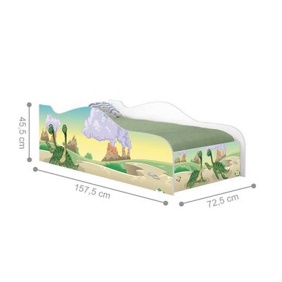 Mini Cama Infantil 157,5x72,5cm com Proteção Lateral Personagens Dinossauro K02 - D'Rossi