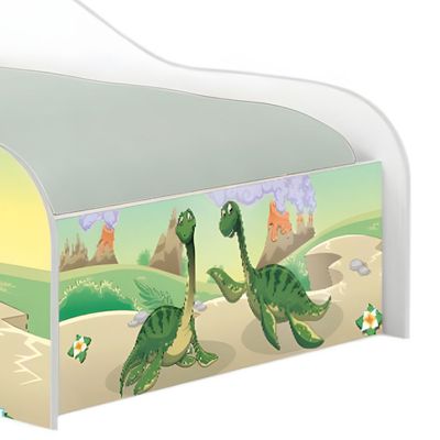 Mini Cama Infantil 157,5x72,5cm com Proteção Lateral Personagens Dinossauro K02 - D'Rossi