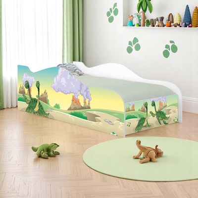 Mini Cama Infantil 157,5x72,5cm com Proteção Lateral Personagens Dinossauro K02 - D'Rossi