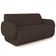 Sofá 3 Lugares Sala Living Orgânico 188cm Fávara K01 Veludo Marrom - Lyam Decor