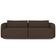 Sofá 3 Lugares Sala Living Orgânico 220cm Oregon K01 Veludo Marrom - Lyam Decor