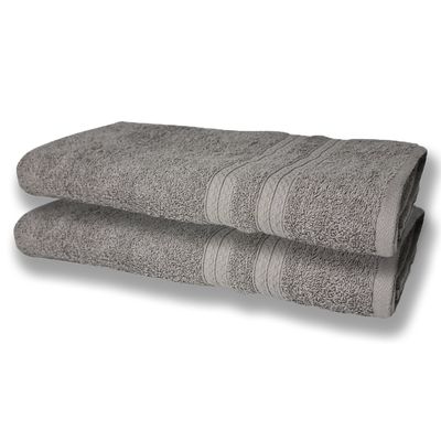 5 Toalhas Super Felpudas Grande e Grossa Algodão 80x150 Branco+Cinza