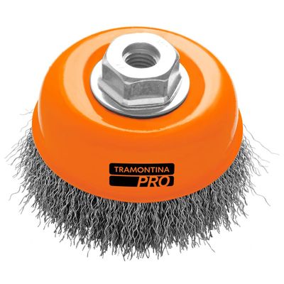 Escova tipo copo arame ondulado 4''