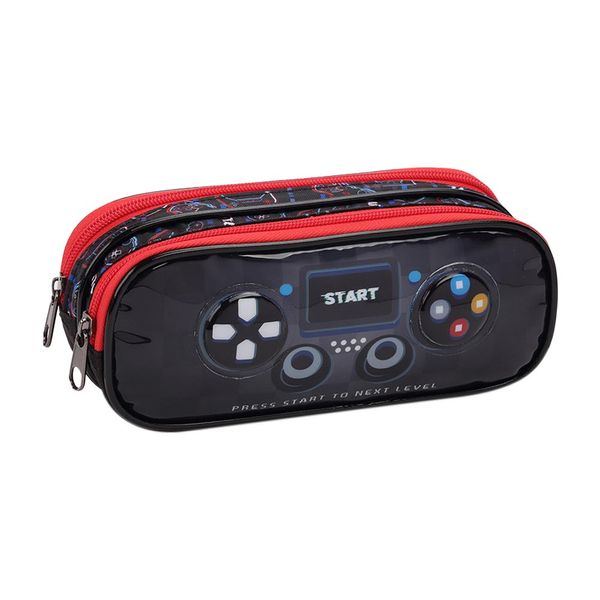 Estojo Duplo Infantil Masculino Gamer ES43309 - Seanite Estojo Duplo Infantil Masculino Gamer ES43309 - Seanite
