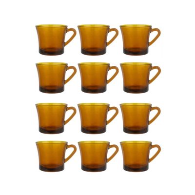 Jogo Xicaras Cha Cafe Vidro Nature Cristal 12 pcs
