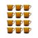 Jogo Xicaras Cha Cafe Vidro Nature Cristal 12 pcs
