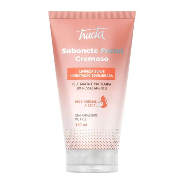 Sabonete Facial Cremoso para Pele Normal a Seca 150ml Tracta