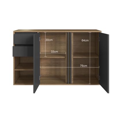 Gabinete de Banheiro 110cm Antônia com 2 Portas e Gavetas sem Cuba