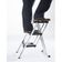 Escada Alcance 3 Degraus Dobrável 120 Kg Cromada Anodilar