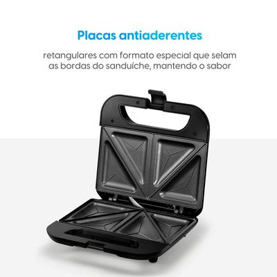 Sanduicheira Elgin SAN40 Brunch Time 800W Prata com Preto / 220V