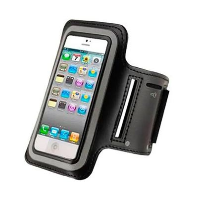 Braçadeira Suporte Porta Celular DK Para Corrida Academia Único / Preto