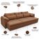 Sofá Retrátil Para Sala de Estar 4 Lugares 332cm Riza S03 Couro Soft Mel - Lyam Decor
