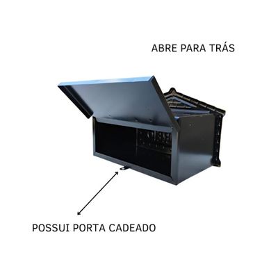 Caixa de Correio Cartas Para Muro Detrás Ouro 12x23x11cm