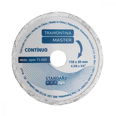 Disco de Corte Diamantado Continuo 4.3/8" Tramontina Standard