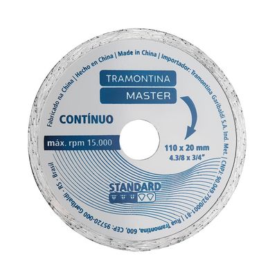 Disco de Corte Diamantado Continuo 4.3/8" Tramontina Standard