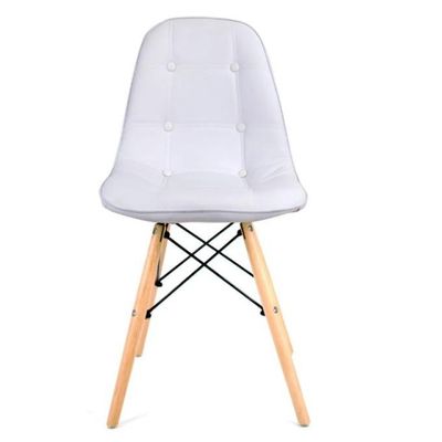 Cadeira Decorativa Eiffel Charles Eames DSW Botonê E01 Branco - Lyam Decor