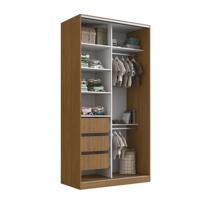 Guarda Roupa 120x59,8x235cm Freijó Natural 2 Portas de Correr 2005 Emovell