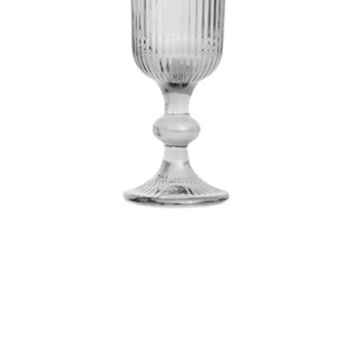 Jogo de taças champanhe em vidro borda dourada L'Hermitage Cameratta 160ml 6 peças incolor