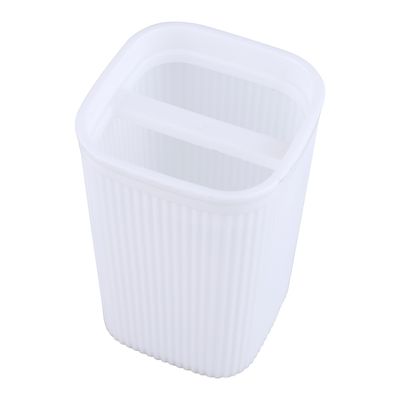 Porta Escova Plasútil Classic com Frisos Branco