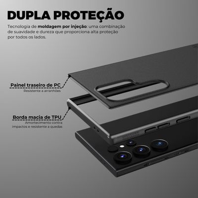 Kit Capa case capinha Nillkin Super Frosted + Película Hydrogel HD para Samsung Galaxy S23 Ultra - Gshield