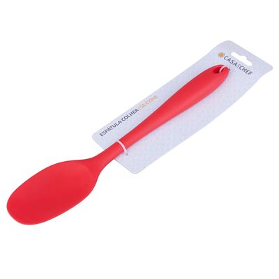 Espátula Colher de Cozinha Cazza Easy em Silicone Vermelha