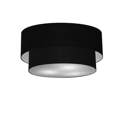 Plafon De Sobrepor Cilíndrico Sp-3017 Cúpula Cor Preto