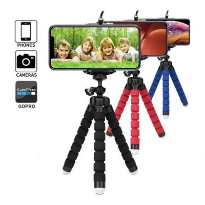 Suporte Para Celular - Mini Tripé Flexível Articulado 24cm - Azul