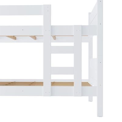 Beliche 100% Mdf Fortaleza - Duas Camas Solteiro Compacta E Moderna Branco