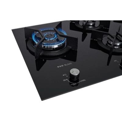 Fogão Cooktop Fischer 5 Queimadores TC Infinity Duo Mesa Vidro Preto Bivolt