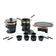 Kit Fondue Pedra Sabão Completo 18pçs - Chapa 32 Cm
