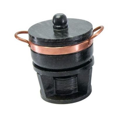 Kit Fondue Pedra Sabão Completo 18pçs - Chapa 32 Cm