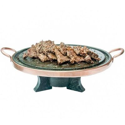Kit Fondue Pedra Sabão Completo 18pçs - Chapa 32 Cm