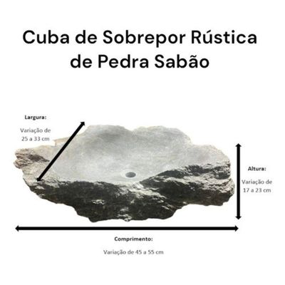 Cuba Pia Lavabo Sobrepor De Pedra Sabao Rústica