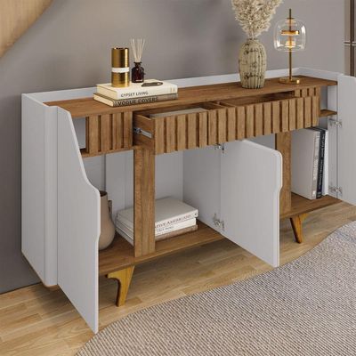 Aparador Buffet Danúbio Off-white Com Cinamomo - Bechara