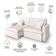 Sofá 3 Lugares 2,20m Retrátil E Reclinável Em Tecido Bouclé – Malta Lucadi Off White