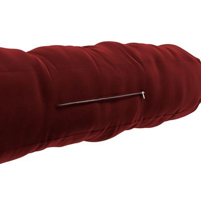 Almofada Para Cabeceira Encosto Apoio Lombar Spot 160cm Com Porta Celular Veludo - Abmaza Vermelho