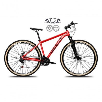 Bicicleta Aro 29 Absolute Nero 5 Alumínio Freio Hidráulico 24v Garfo Suspensão Mtb vermelho Tam: 17