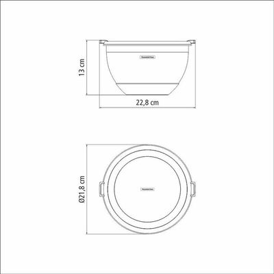 Bowl Tramontina Cucina 3 Litros Em Aço Inox