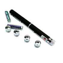 Caneta LASER Verde Pointer com 5 Ponteiras de Efeitos 5000mW