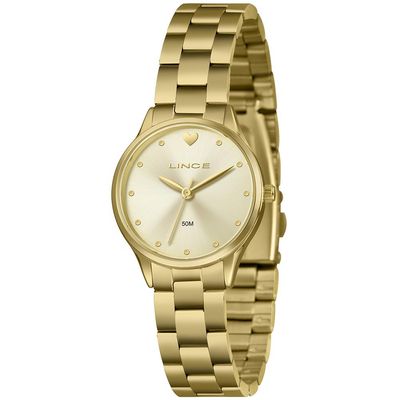 Relógio Lince Feminino Ref: Lrgh291l30 C1kx Coração Dourado