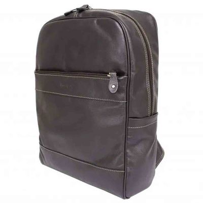 MOCHILA DE COURO NOTEBOOK MASCULINA PELLIBRASIL 2130 Marrom-escuro