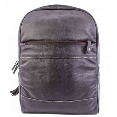 MOCHILA DE COURO NOTEBOOK MASCULINA PELLIBRASIL 2130 Marrom-escuro